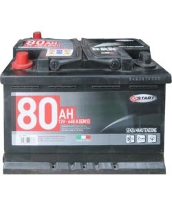 Batteria auto 80ah 12v 640a polo positivo sinistro cassetta l3